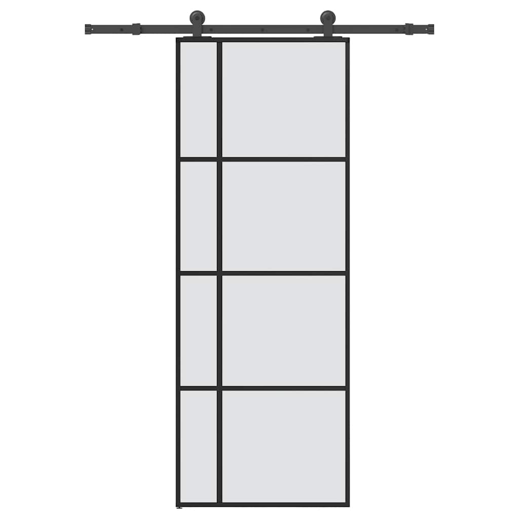Vidaxx porte coulissante avec ferrures 76x205 cm verre ESG et aluminium
