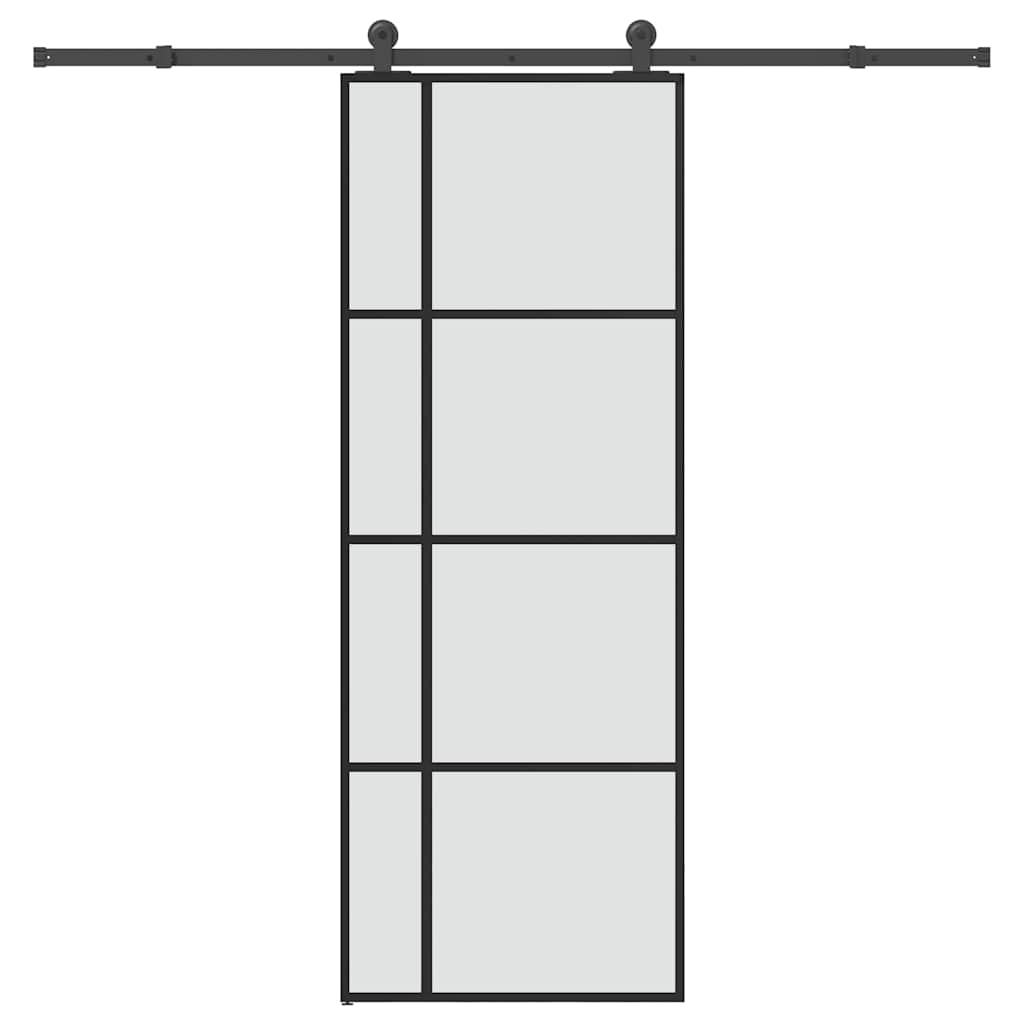 Vidaxx porte coulissante avec ferrures 76x205 cm verre ESG et aluminium