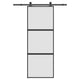 VidaXL porte coulissante avec ferrures 76x205 cm verre trempé et aluminium