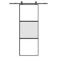 VidaXL porte coulissante avec ferrures 76x205 cm verre trempé et aluminium