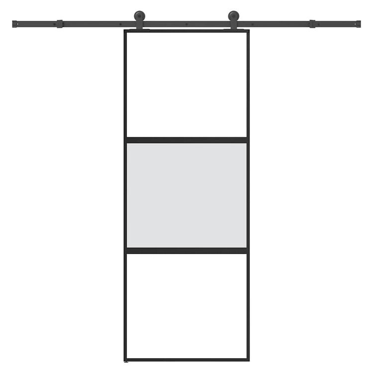 VidaXL porte coulissante avec ferrures 76x205 cm verre trempé et aluminium