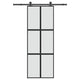 VidaXL porte coulissante avec ferrures 76x205 cm verre trempé et aluminium
