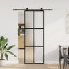 VidaXL porte coulissante avec ferrures 76x205 cm verre trempé et aluminium