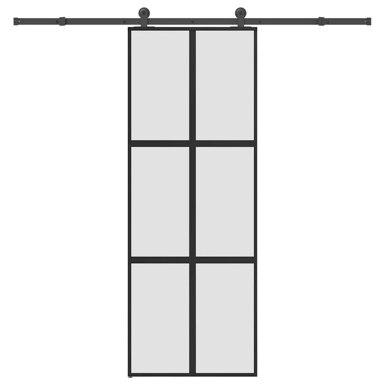 VidaXL porte coulissante avec ferrures 76x205 cm verre trempé et aluminium