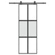 VidaXL porte coulissante avec ferrures 76x205 cm verre trempé et aluminium