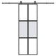 VidaXL porte coulissante avec ferrures 76x205 cm verre trempé et aluminium