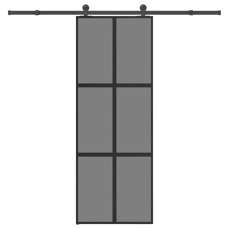 VidaXL porte coulissante avec ferrures 76x205 cm verre trempé et aluminium