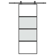 VidaXL porte coulissante avec ferrures 76x205 cm verre trempé et aluminium - afbeelding 1