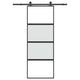 VidaXL porte coulissante avec ferrures 76x205 cm verre trempé et aluminium
