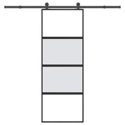 VidaXL porte coulissante avec ferrures 76x205 cm verre trempé et aluminium - afbeelding 1