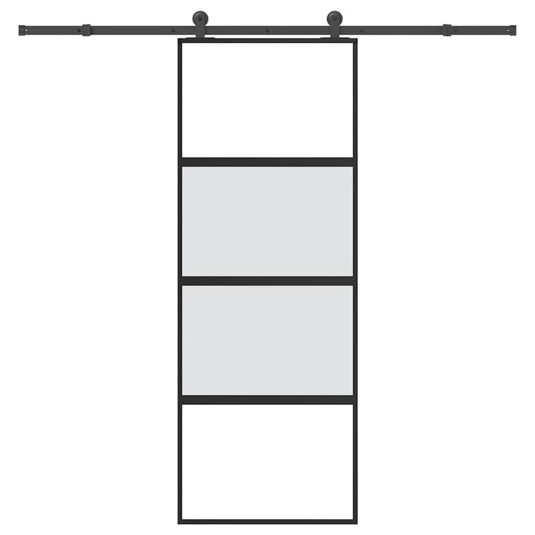 VidaXL porte coulissante avec ferrures 76x205 cm verre trempé et aluminium
