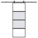 VidaXL porte coulissante avec ferrures 76x205 cm verre trempé et aluminium