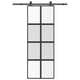 VidaXL porte coulissante avec ferrures 76x205 cm verre trempé et aluminium
