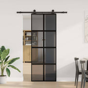 VidaXL porte coulissante avec ferrures 76x205 cm verre trempé et aluminium - afbeelding 2