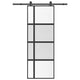 VidaXL porte coulissante avec ferrures 76x205 cm verre trempé et aluminium