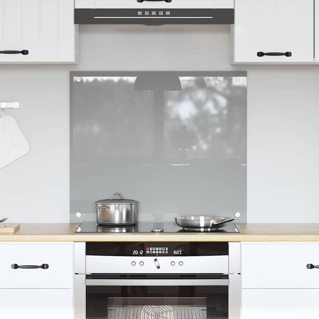 Vidaxxl crédence de cuisine gris clair 70 x 60 cm verre trempé