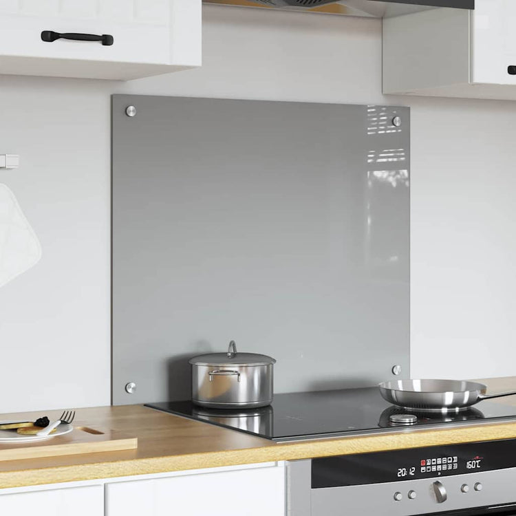 Vidaxxl crédence de cuisine gris clair 70 x 60 cm verre trempé