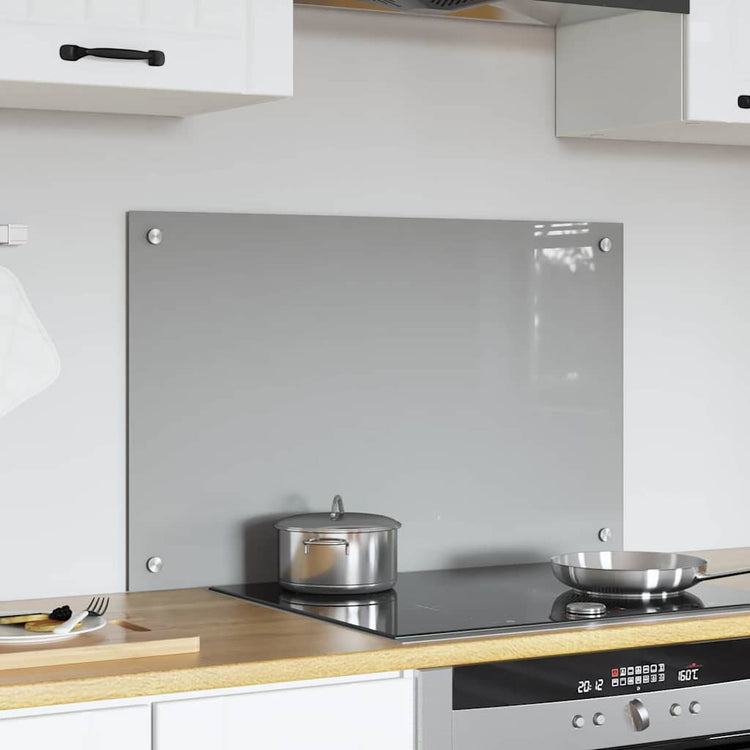 Vidaxxl crédence de cuisine gris clair 80 x 50 cm verre trempé