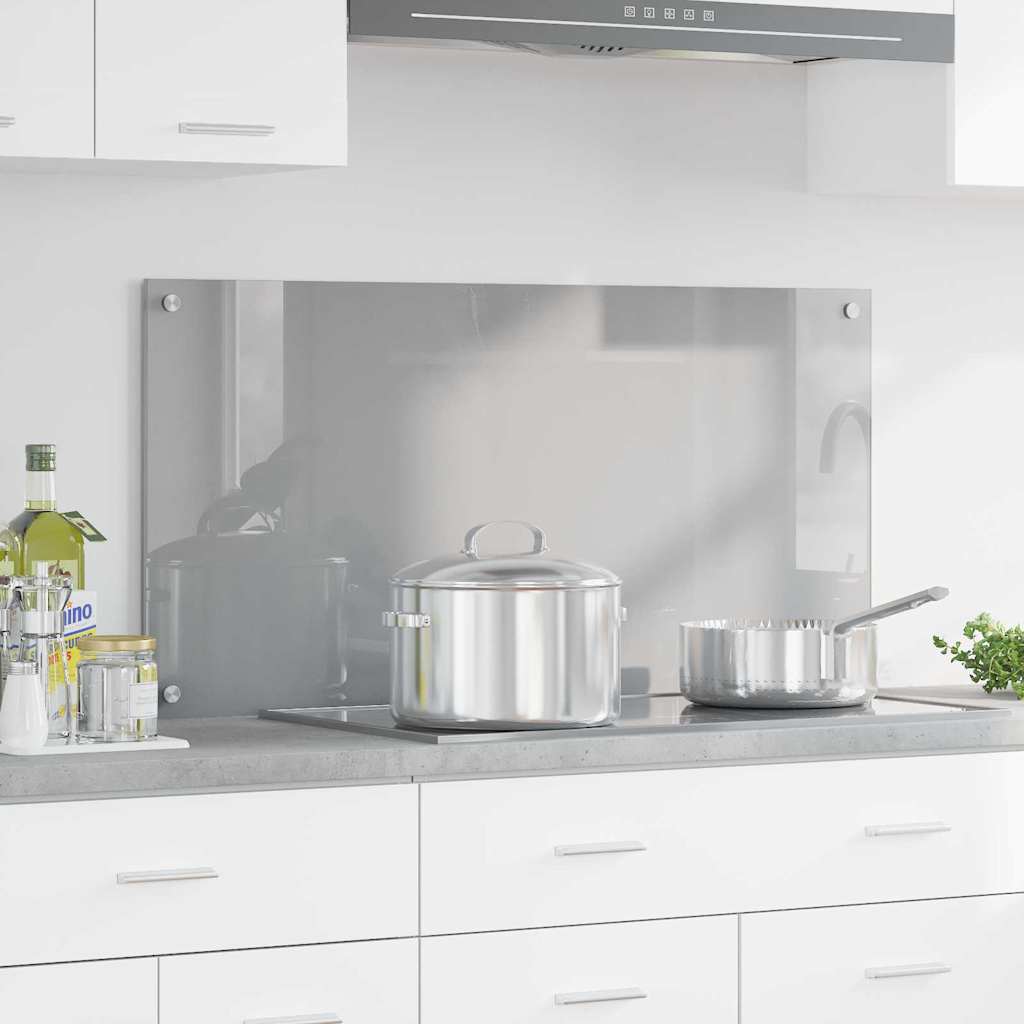 Vidaxxl crédence de cuisine gris clair 100 x 50 cm verre trempé