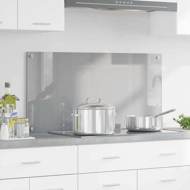 Vidaxxl crédence de cuisine gris clair 100 x 50 cm verre trempé