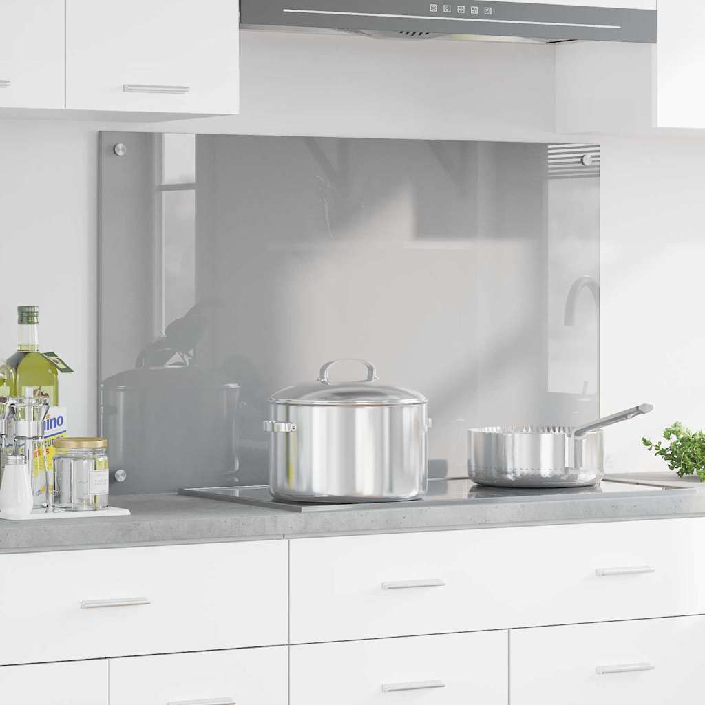 Vidaxxl crédence de cuisine gris clair 100 x 60 cm verre trempé