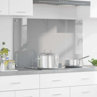 Vidaxxl crédence de cuisine gris clair 100 x 60 cm verre trempé