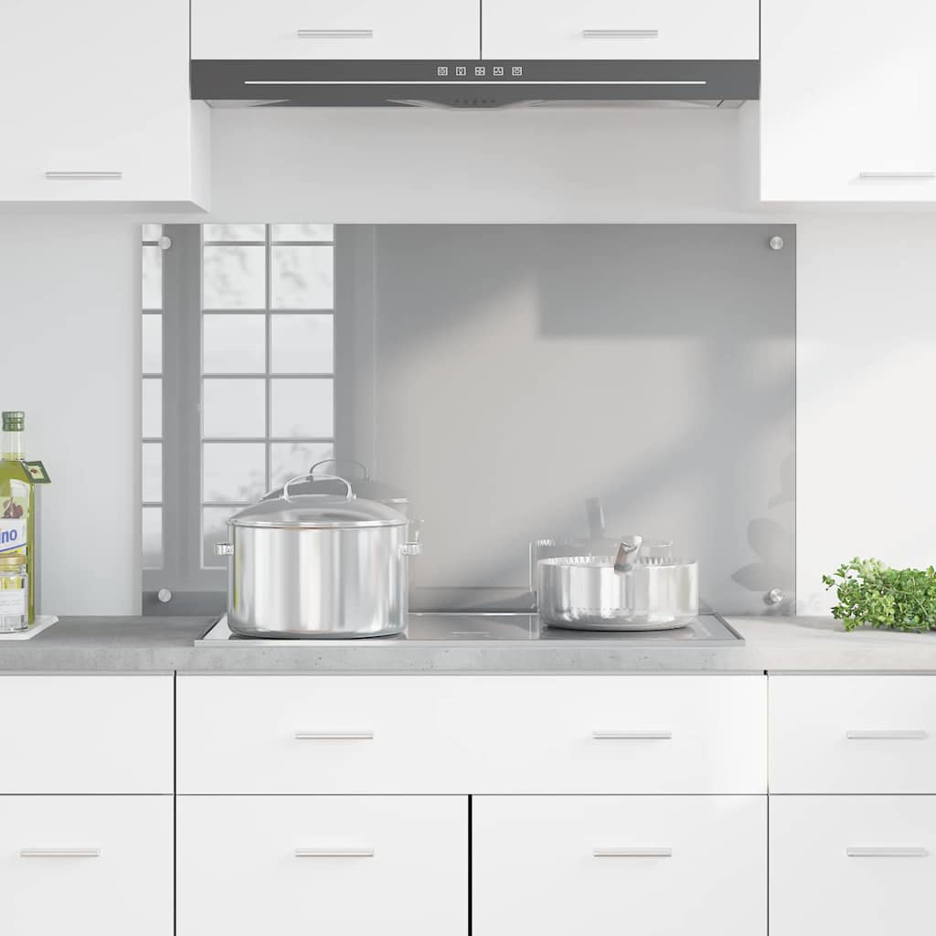 Vidaxxl crédence de cuisine gris clair 100 x 60 cm verre trempé