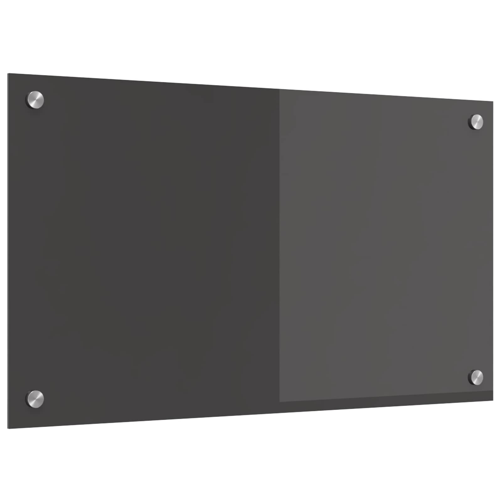 Vidaxxl crédence de cuisine gris foncé 70 x 40 cm verre trempé