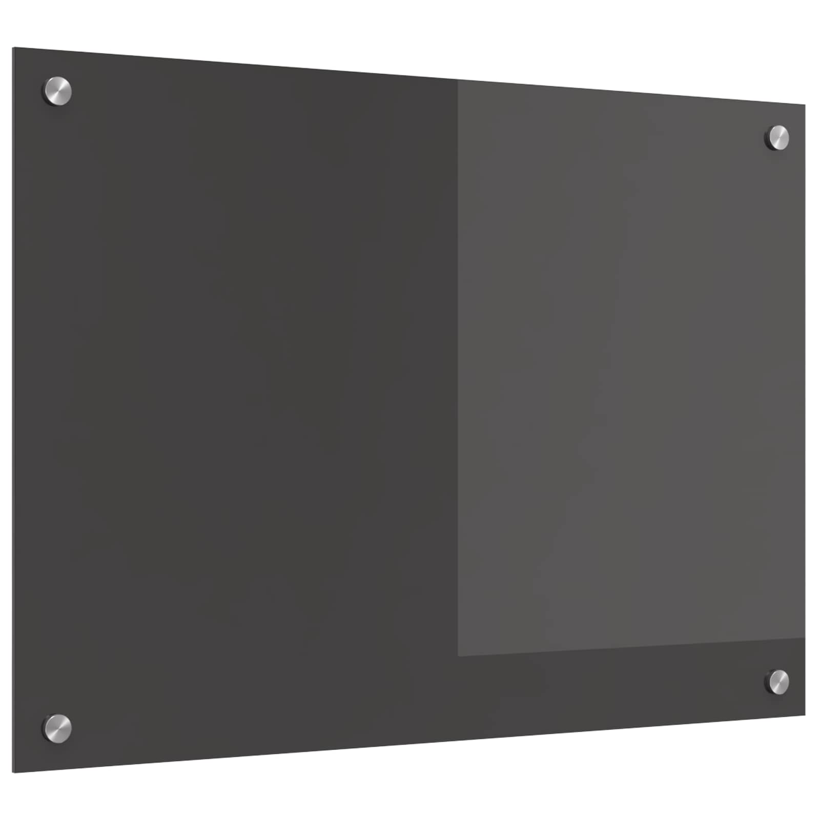Vidaxxl crédence de cuisine gris foncé 70 x 50 cm verre trempé