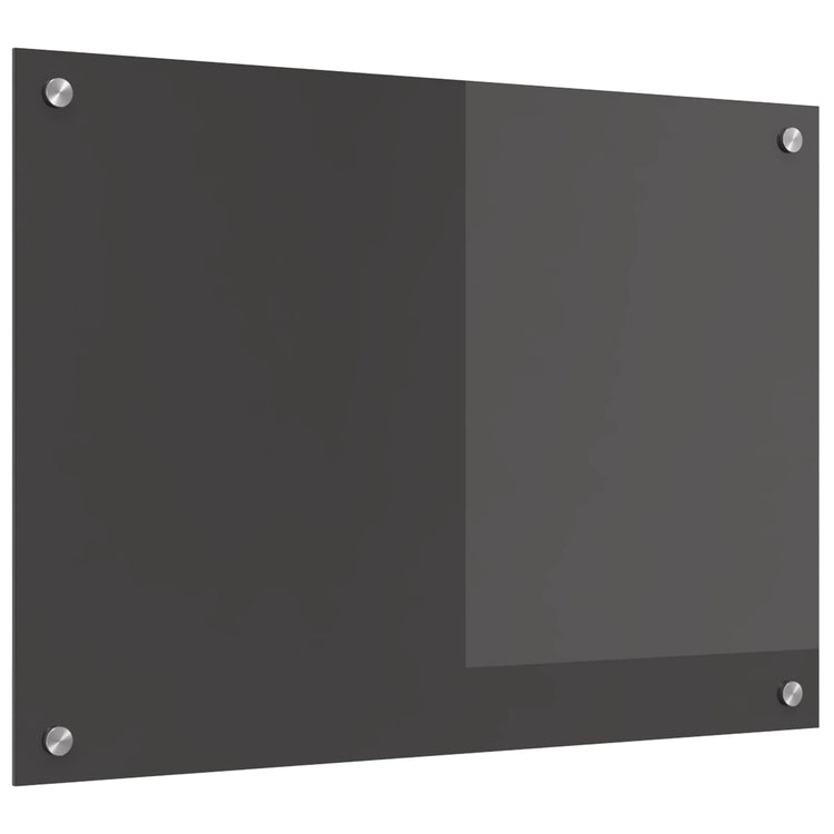 Vidaxxl crédence de cuisine gris foncé 70 x 50 cm verre trempé