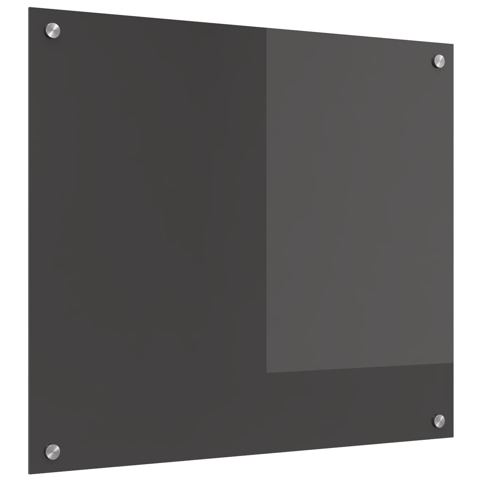 Vidaxxl crédence de cuisine gris foncé 70 x 60 cm verre trempé