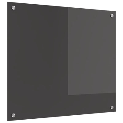 Vidaxxl crédence de cuisine gris foncé 70 x 60 cm verre trempé
