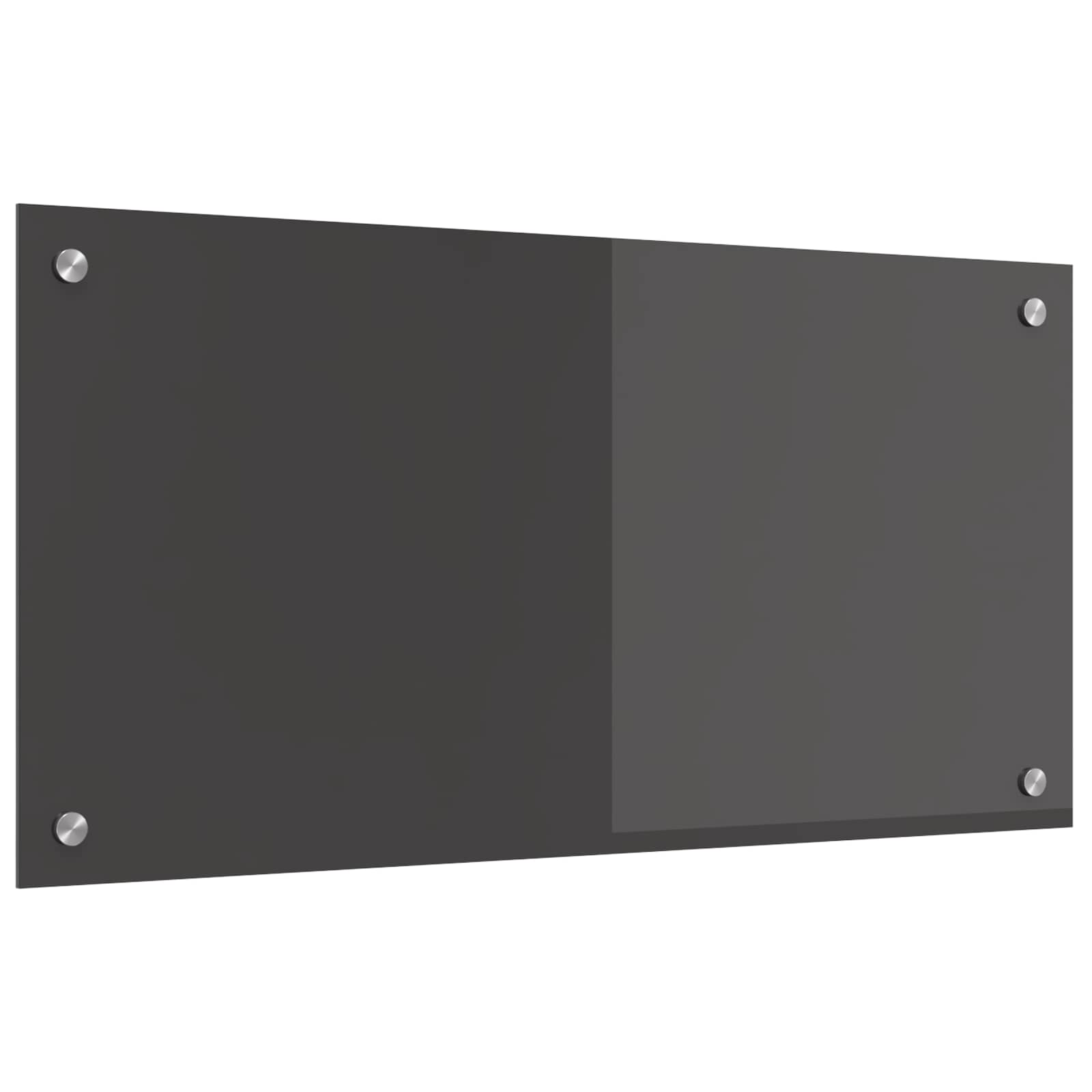 Vidaxxl crédence de cuisine gris foncé 80 x 40 cm verre trempé