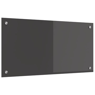Vidaxxl crédence de cuisine gris foncé 80 x 40 cm verre trempé
