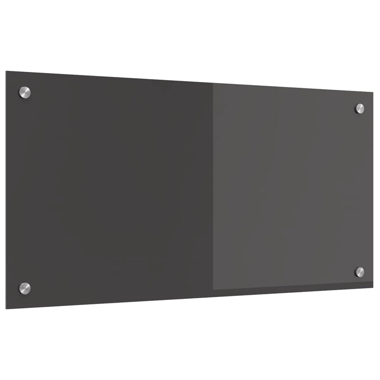 Vidaxxl crédence de cuisine gris foncé 80 x 40 cm verre trempé