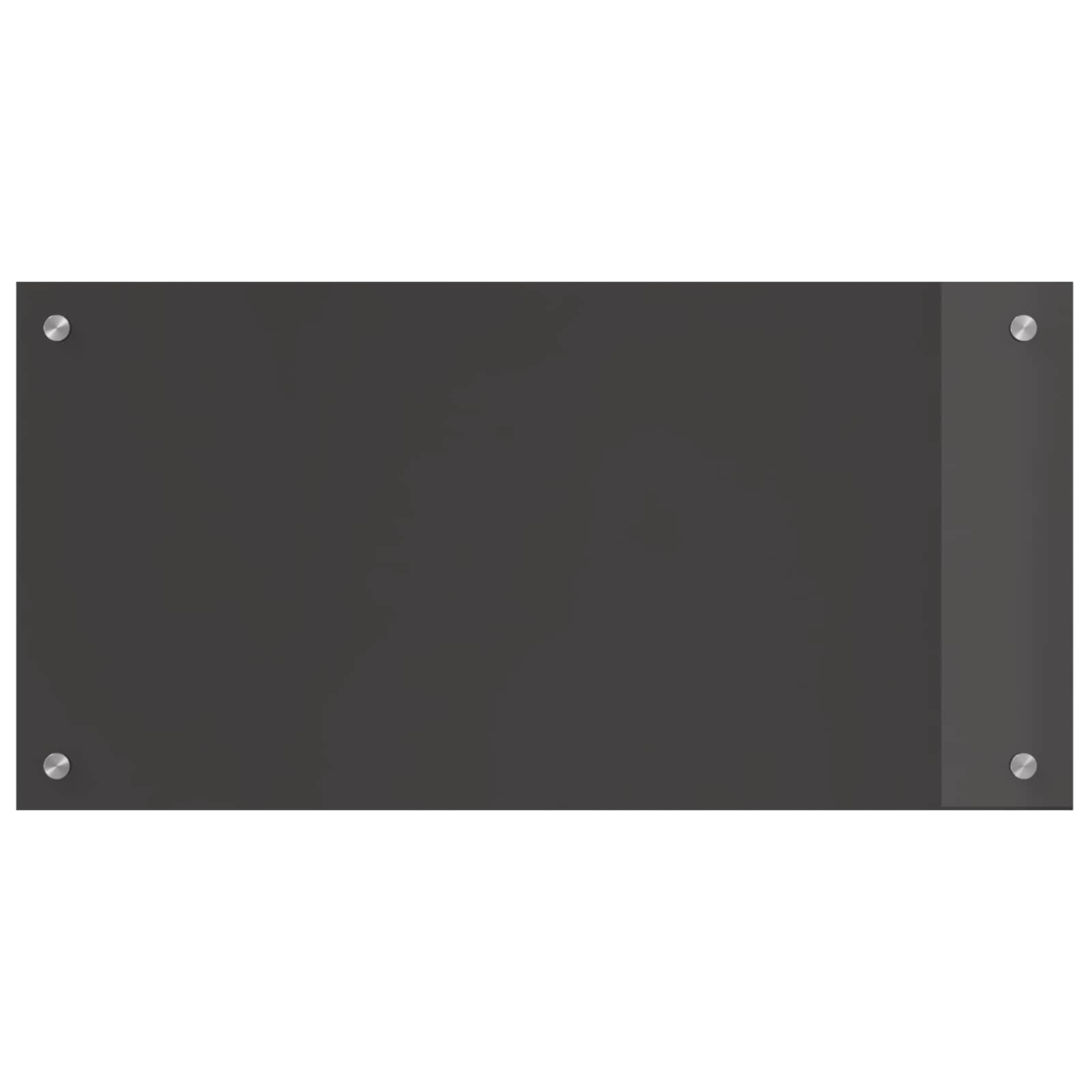 Vidaxxl crédence de cuisine gris foncé 80 x 40 cm verre trempé