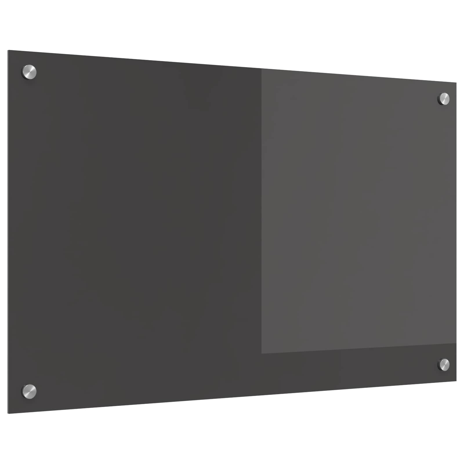 Vidaxxl crédence de cuisine gris foncé 80 x 50 cm verre trempé
