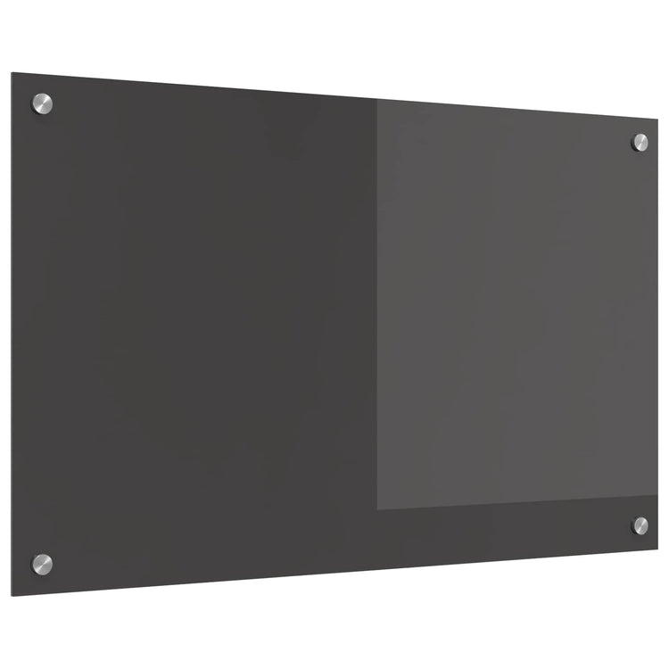 Vidaxxl crédence de cuisine gris foncé 80 x 50 cm verre trempé