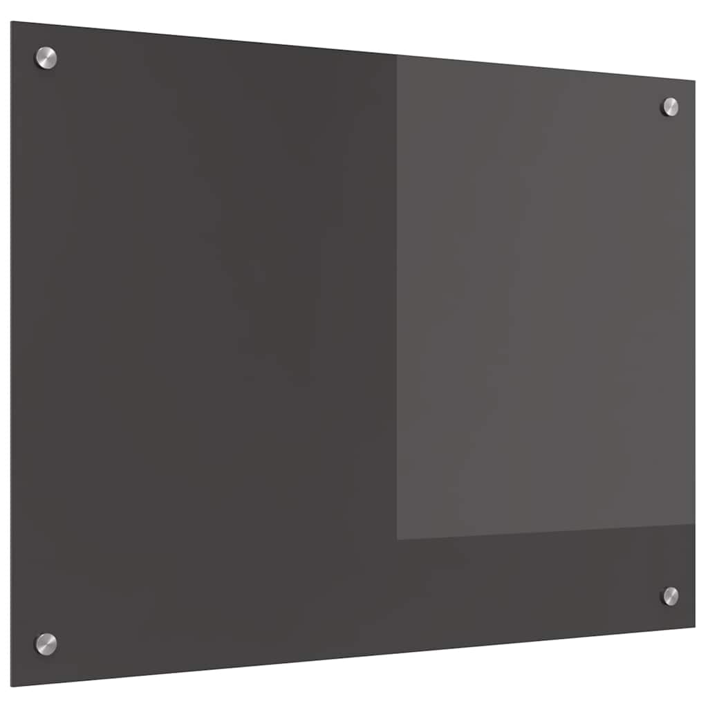 Vidaxxl crédence de cuisine gris foncé 80 x 60 cm verre trempé