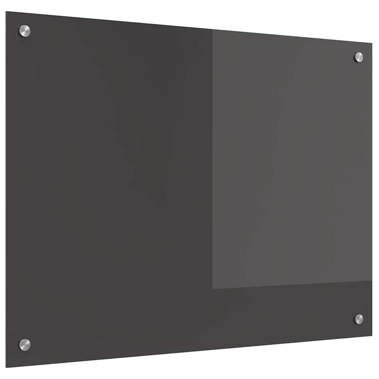 Vidaxxl crédence de cuisine gris foncé 80 x 60 cm verre trempé