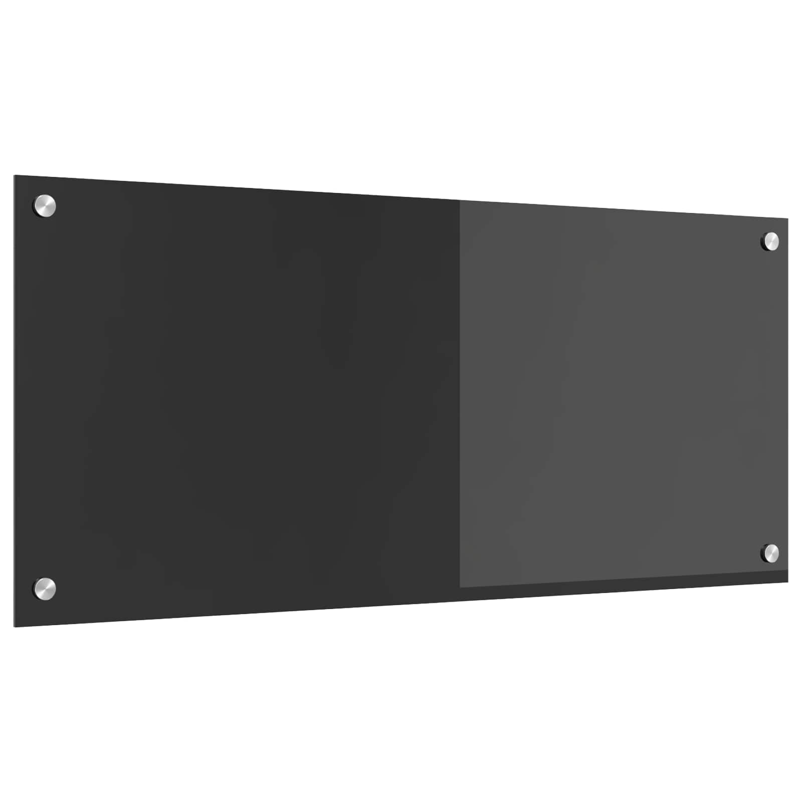 Vidaxxl crédence de cuisine gris foncé 90 x 40 cm verre trempé