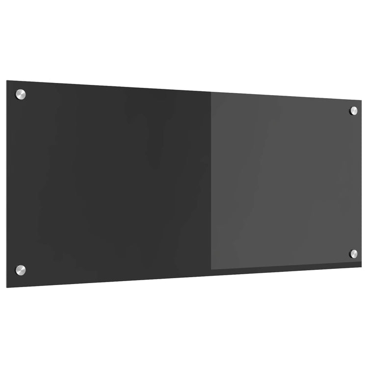 Vidaxxl crédence de cuisine gris foncé 90 x 40 cm verre trempé