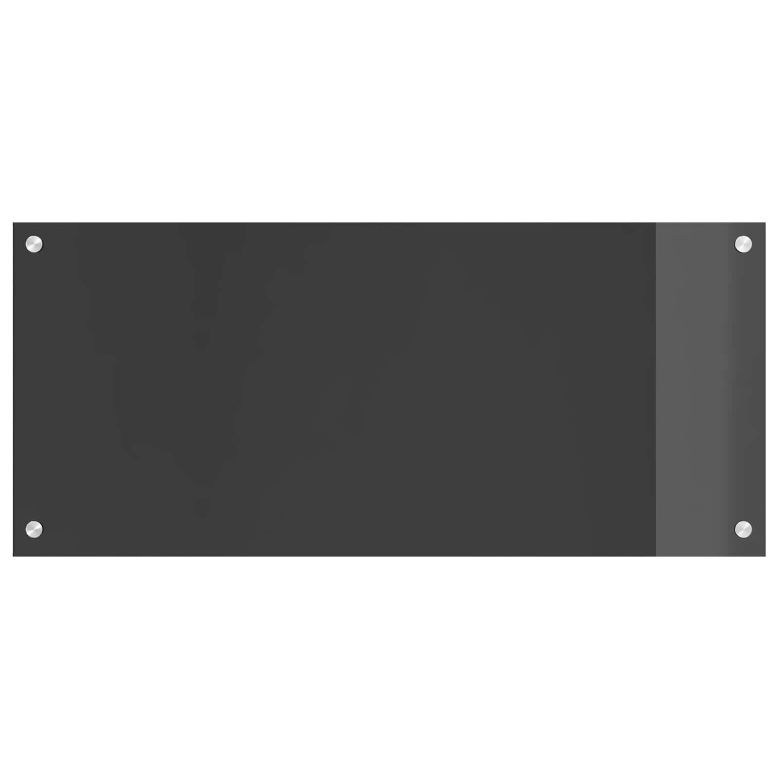Vidaxxl crédence de cuisine gris foncé 90 x 40 cm verre trempé