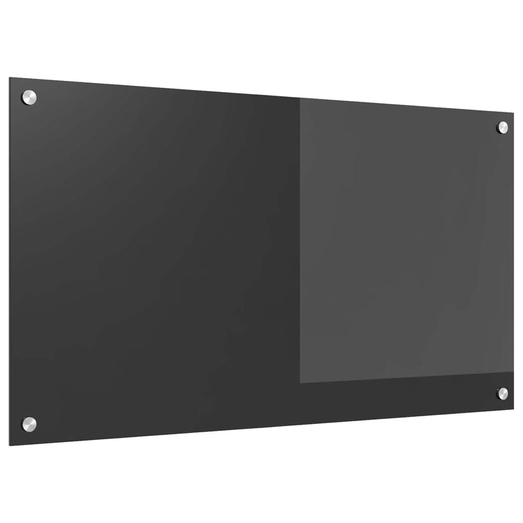 Vidaxxl crédence de cuisine gris foncé 90 x 50 cm verre trempé