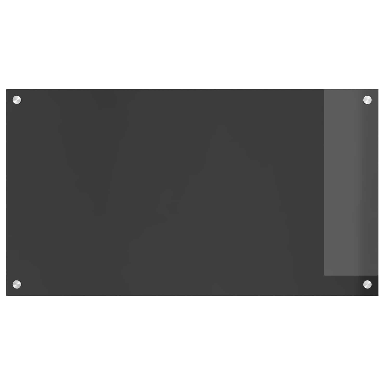 Vidaxxl crédence de cuisine gris foncé 90 x 50 cm verre trempé