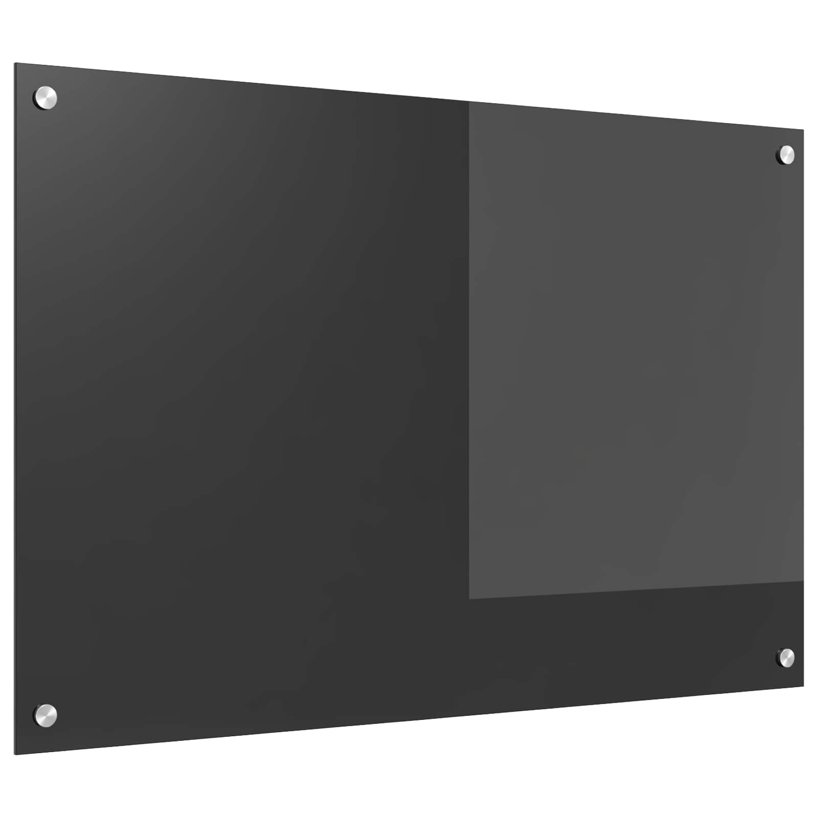 Vidaxxl crédence de cuisine gris foncé 90 x 60 cm verre trempé