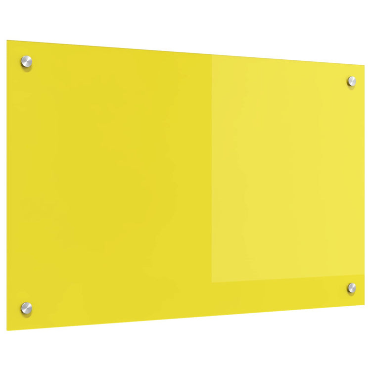 VidaXL crédence de cuisine jaune 80 x 50 cm verre trempé