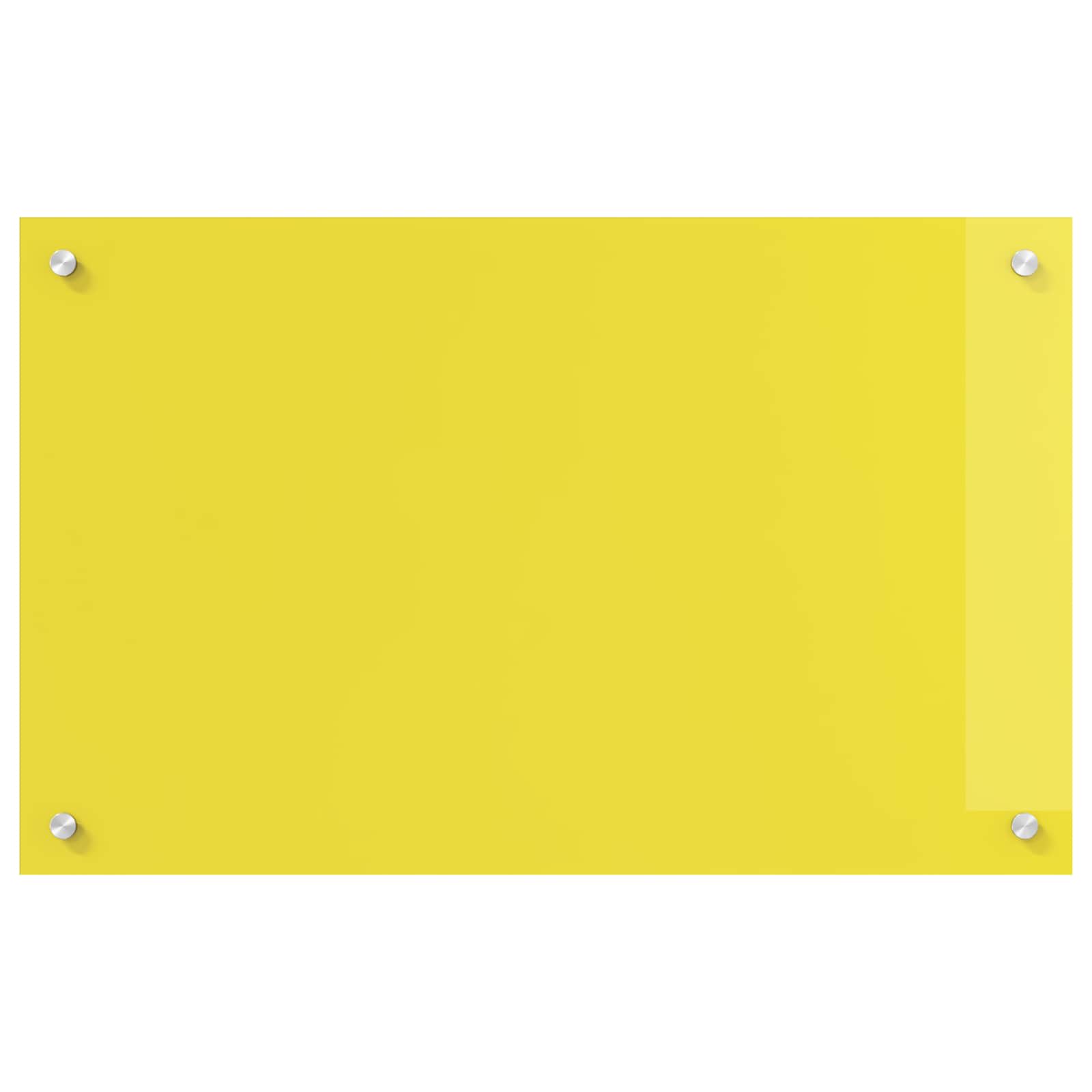 VidaXL crédence de cuisine jaune 80 x 50 cm verre trempé