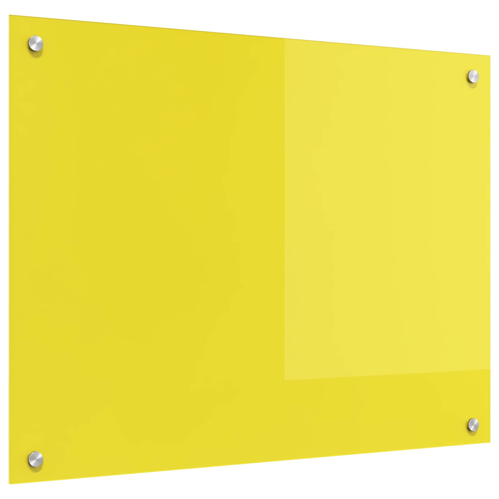 VidaXL crédence de cuisine jaune 80 x 60 cm verre trempé