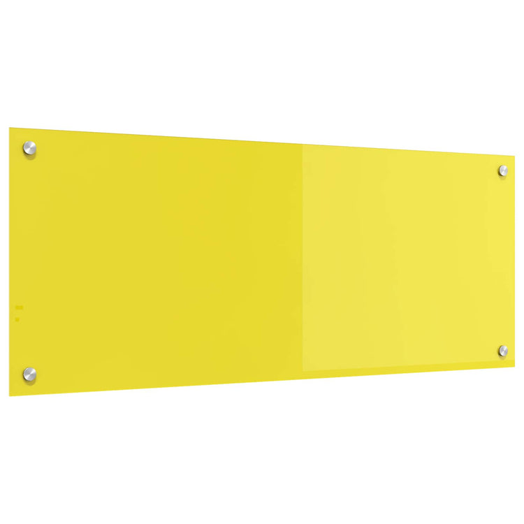VidaXL crédence de cuisine jaune 100 x 40 cm verre trempé